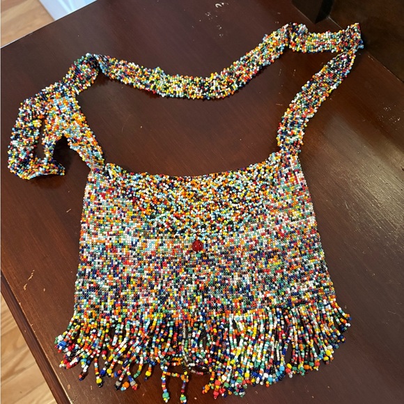 Vibrant Multicolor Beaded Bag - Picture 2 of 8